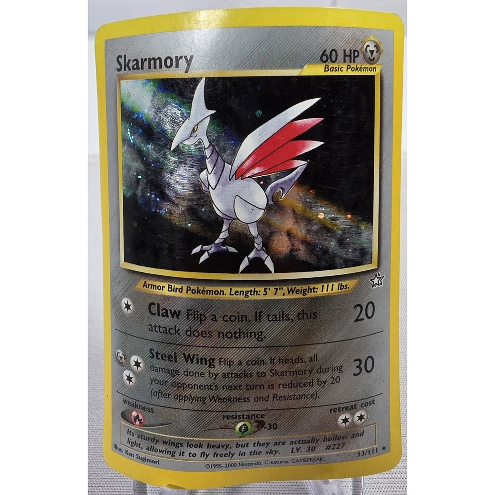 Skarmory 13/111 Holo LP Condition - Pokemon Neo Genesis *SWIRL*